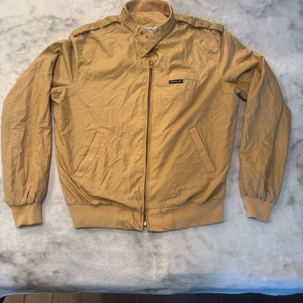 Members Only Light Brown Military Jacket